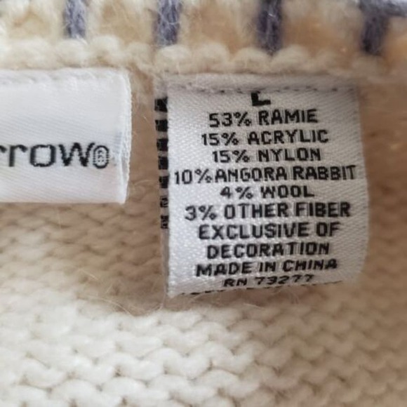 Croft & Barrow White Blue Cardigan Winter Theme Sweater Women's Size Large - Picture 3 of 6